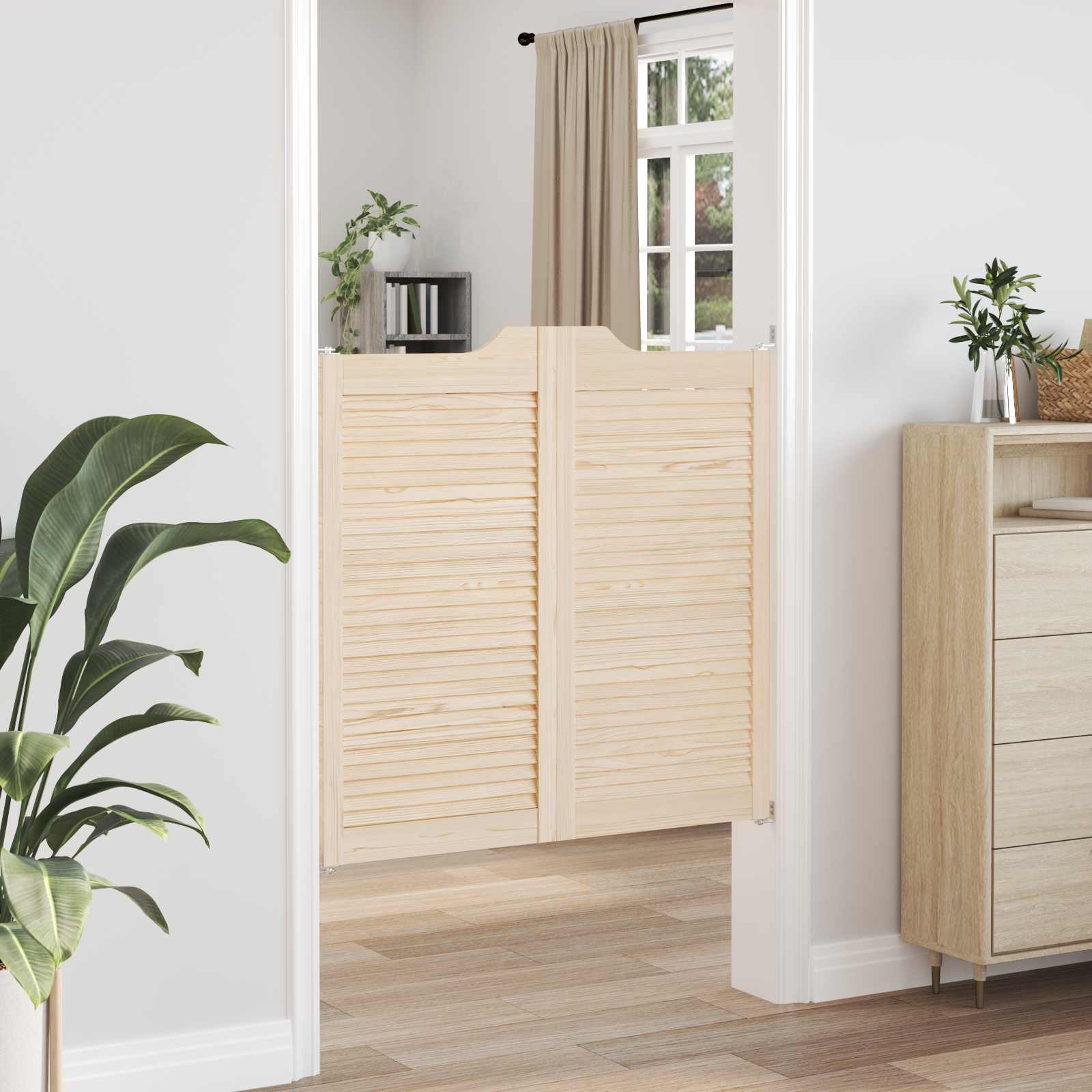 vidaXL Drzwi wahadłowe 2 pcs naturalny Lite drewno sosnowe