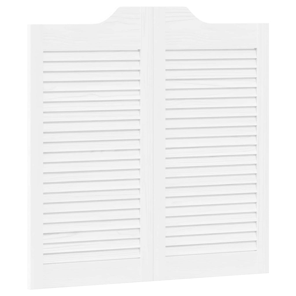 vidaXL Drzwi wahadłowe 2 pcs Biały Lite drewno sosnowe