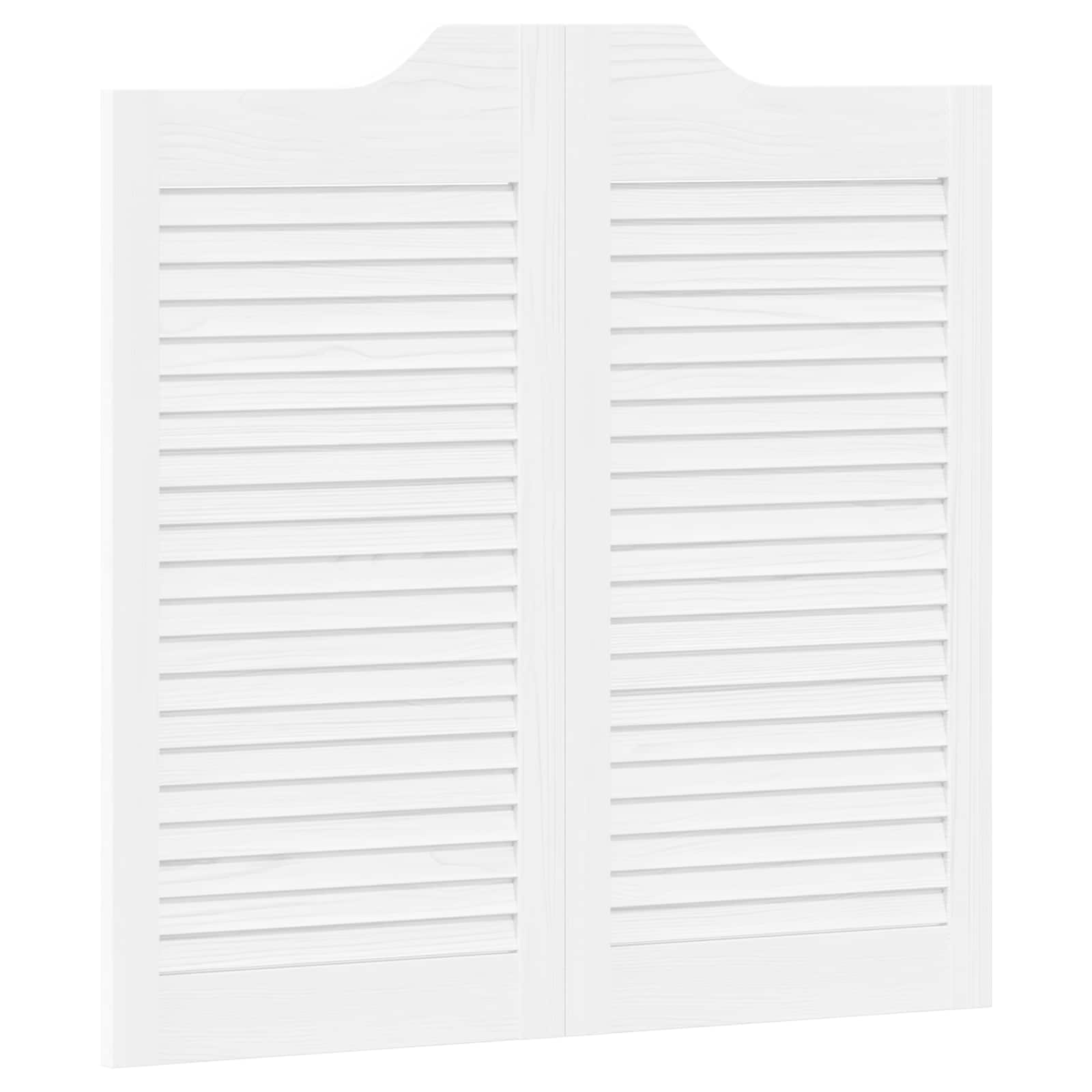 vidaXL Drzwi wahadłowe 2 pcs Biały Lite drewno sosnowe