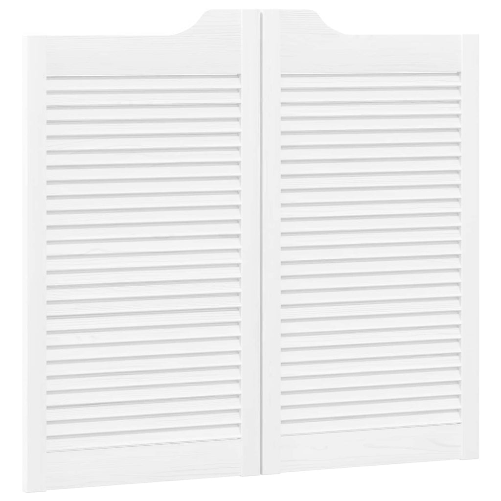vidaXL Drzwi wahadłowe Biały 90 x 40 cm Lite drewno sosnowe