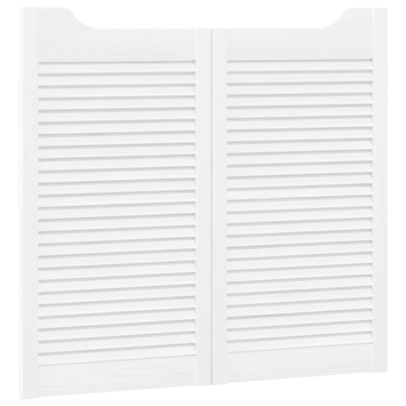 vidaXL Drzwi wahadłowe 2 pcs Biały Lite drewno sosnowe
