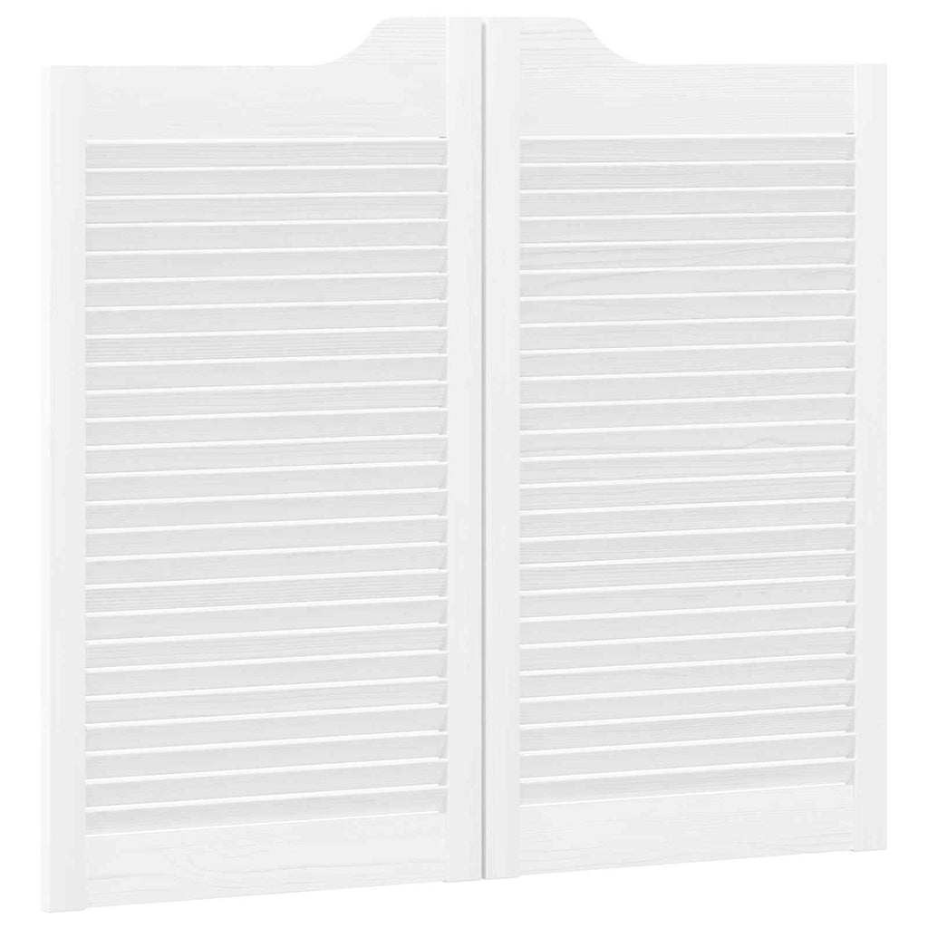 vidaXL Drzwi wahadłowe 2 pcs Biały Lite drewno sosnowe