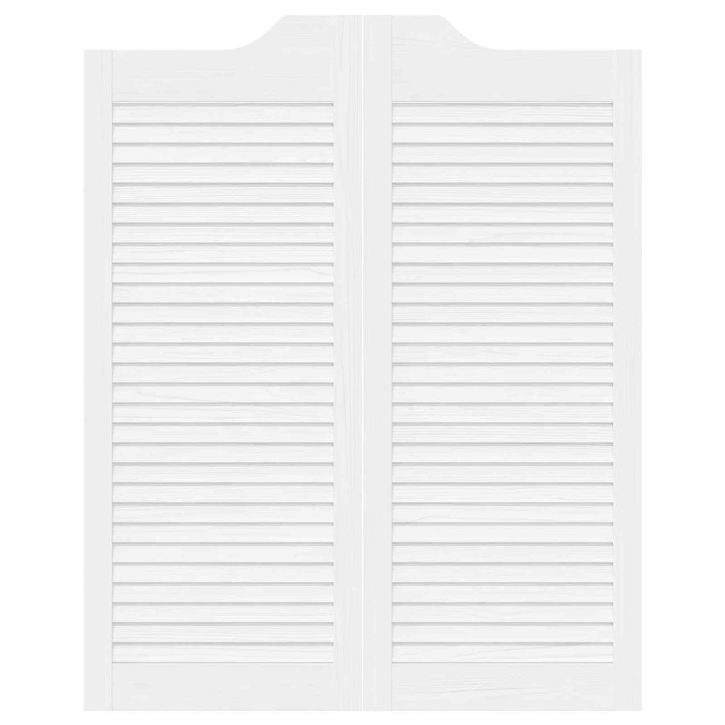 vidaXL Drzwi wahadłowe Biały 100 x 40 cm Lite drewno sosnowe