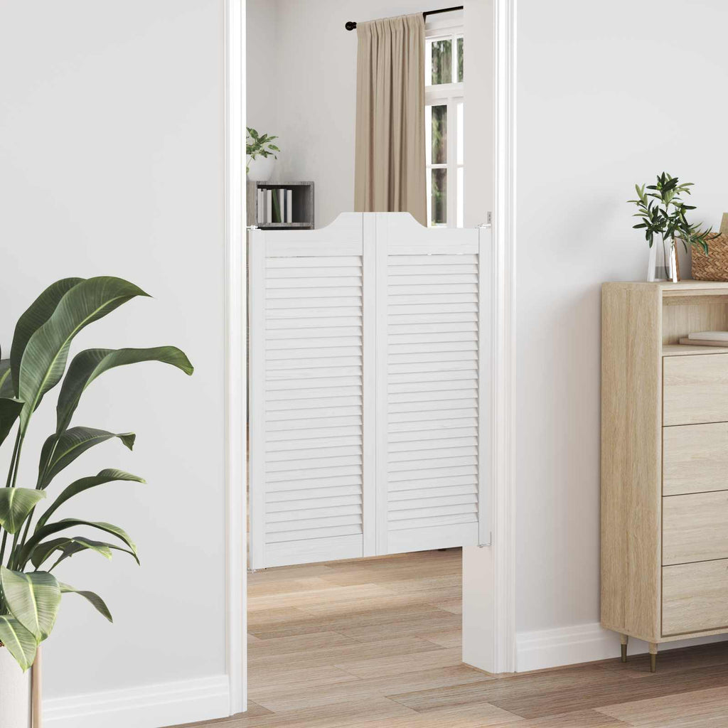 vidaXL Drzwi wahadłowe 2 pcs Biały Lite drewno sosnowe