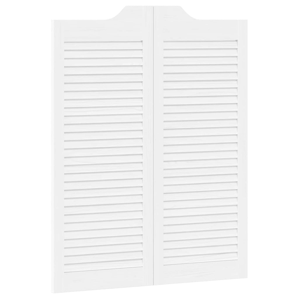 vidaXL Drzwi wahadłowe 2 pcs Biały Lite drewno sosnowe