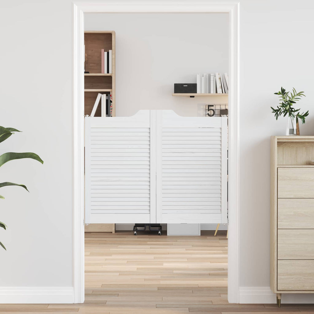 vidaXL Drzwi wahadłowe 2 pcs Biały Lite drewno sosnowe