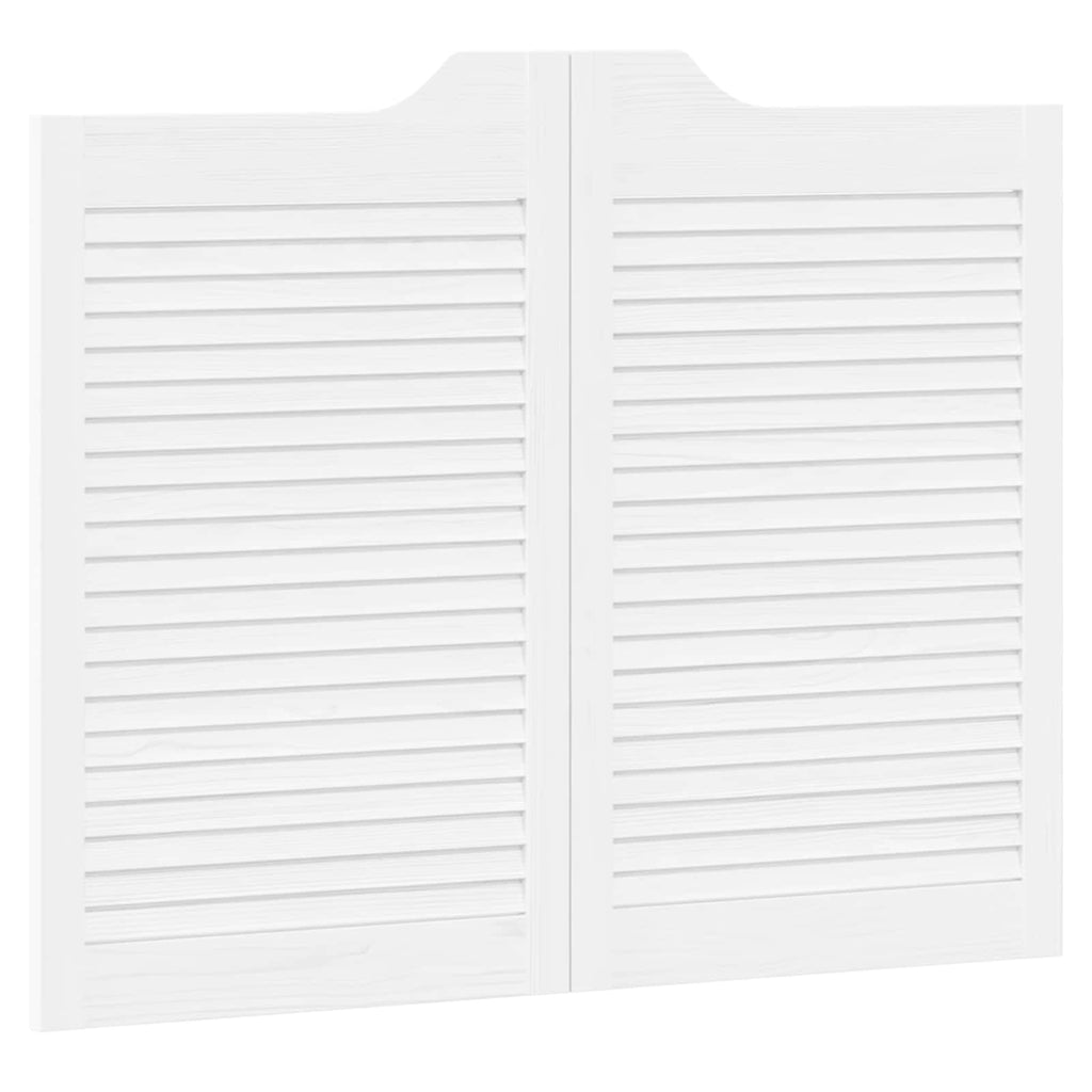vidaXL Drzwi wahadłowe 2 pcs Biały Lite drewno sosnowe