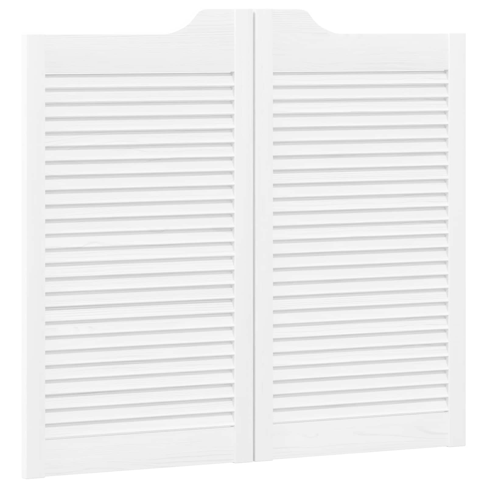 vidaXL Drzwi wahadłowe 2 pcs Biały Lite drewno sosnowe