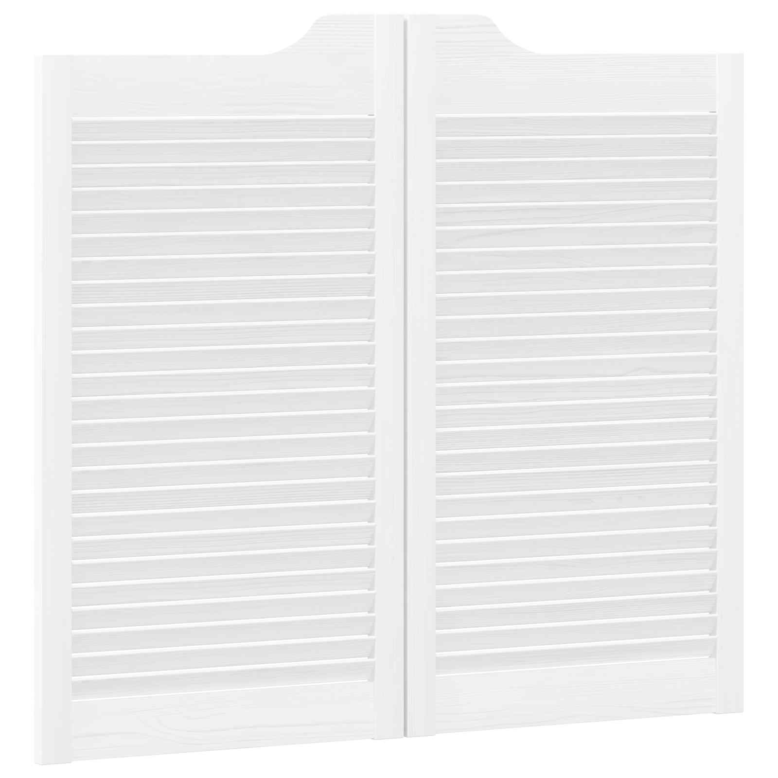 vidaXL Drzwi wahadłowe 2 pcs Biały Lite drewno sosnowe