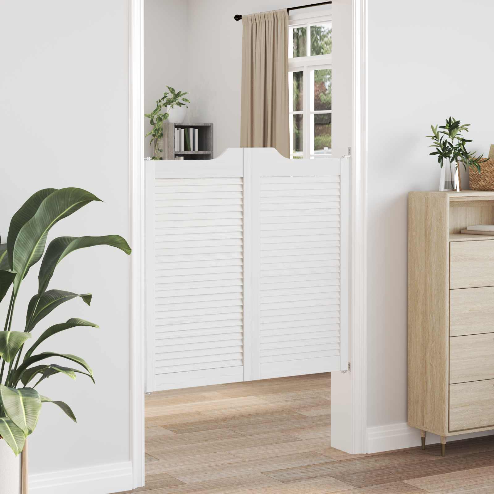 vidaXL Drzwi wahadłowe Biały 100 x 50 cm Lite drewno sosnowe