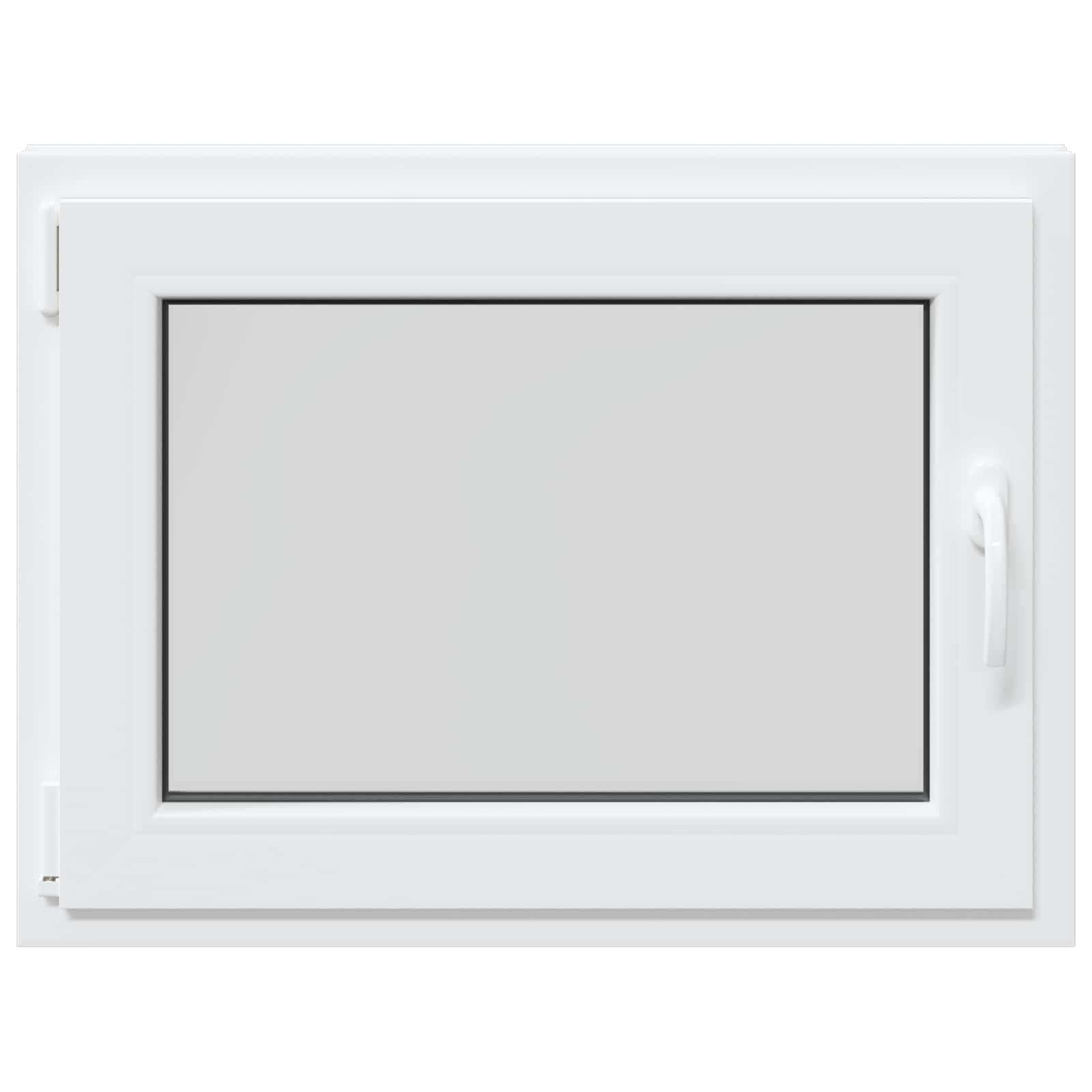 vidaXL Okno piwniczne RISOR 80 x 60 cm PVC i szkło Biały