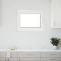 vidaXL Okno piwniczne RISOR 80 x 70 cm PVC i szkło Biały