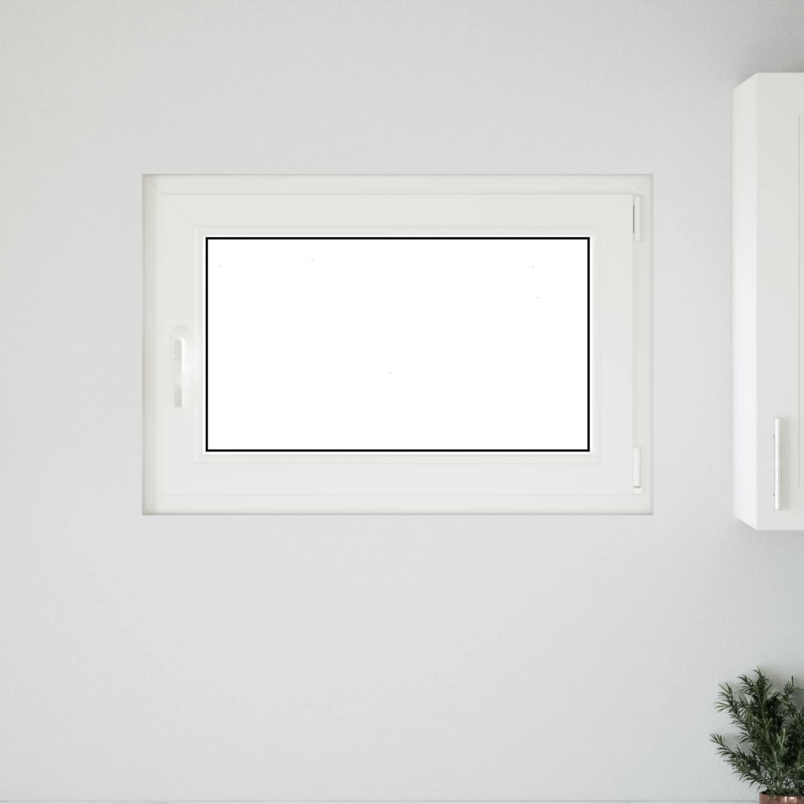 vidaXL Okno piwniczne RISOR 90 x 50 cm PVC i szkło Biały