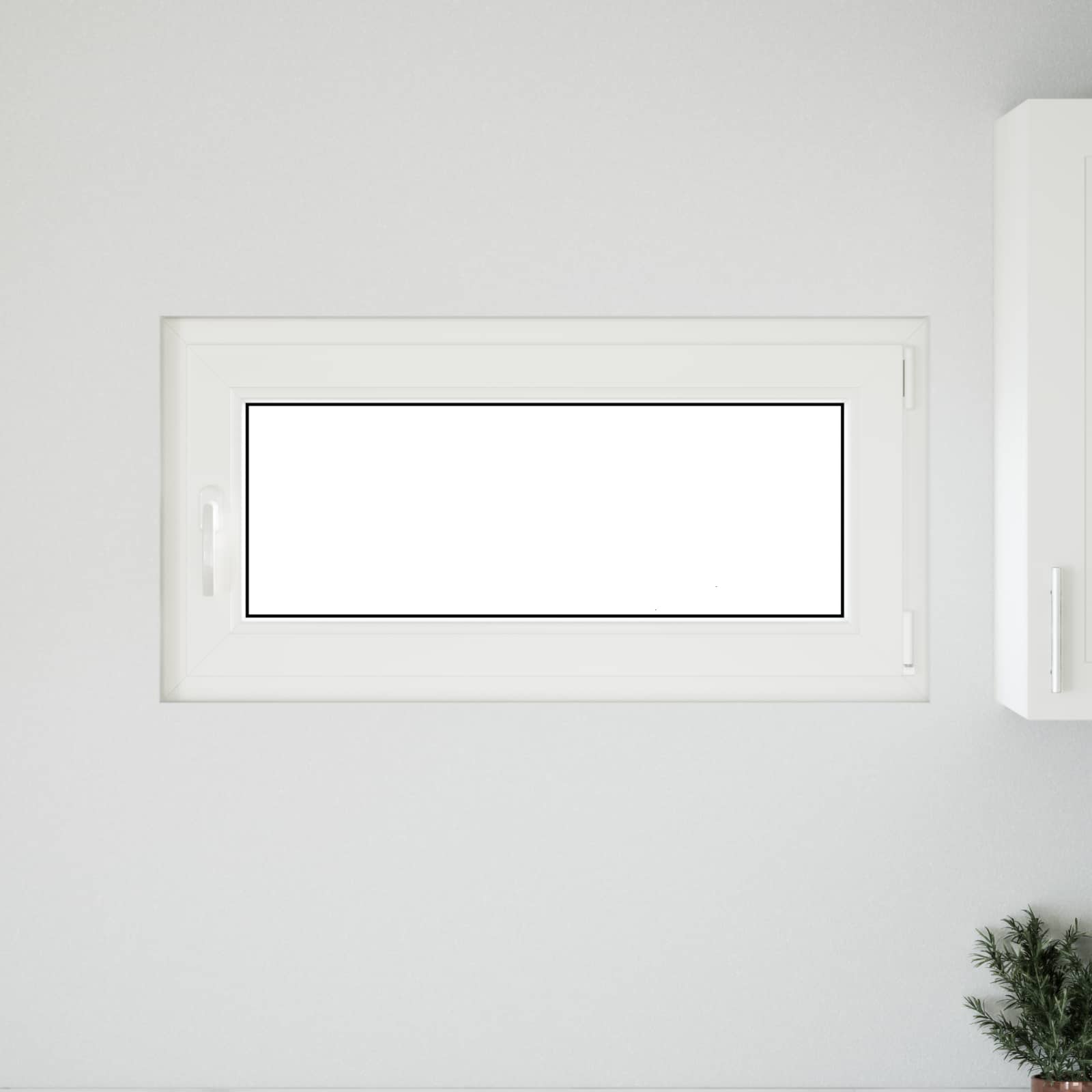 vidaXL Okno piwniczne RISOR 100 x 50 cm PVC i szkło Biały
