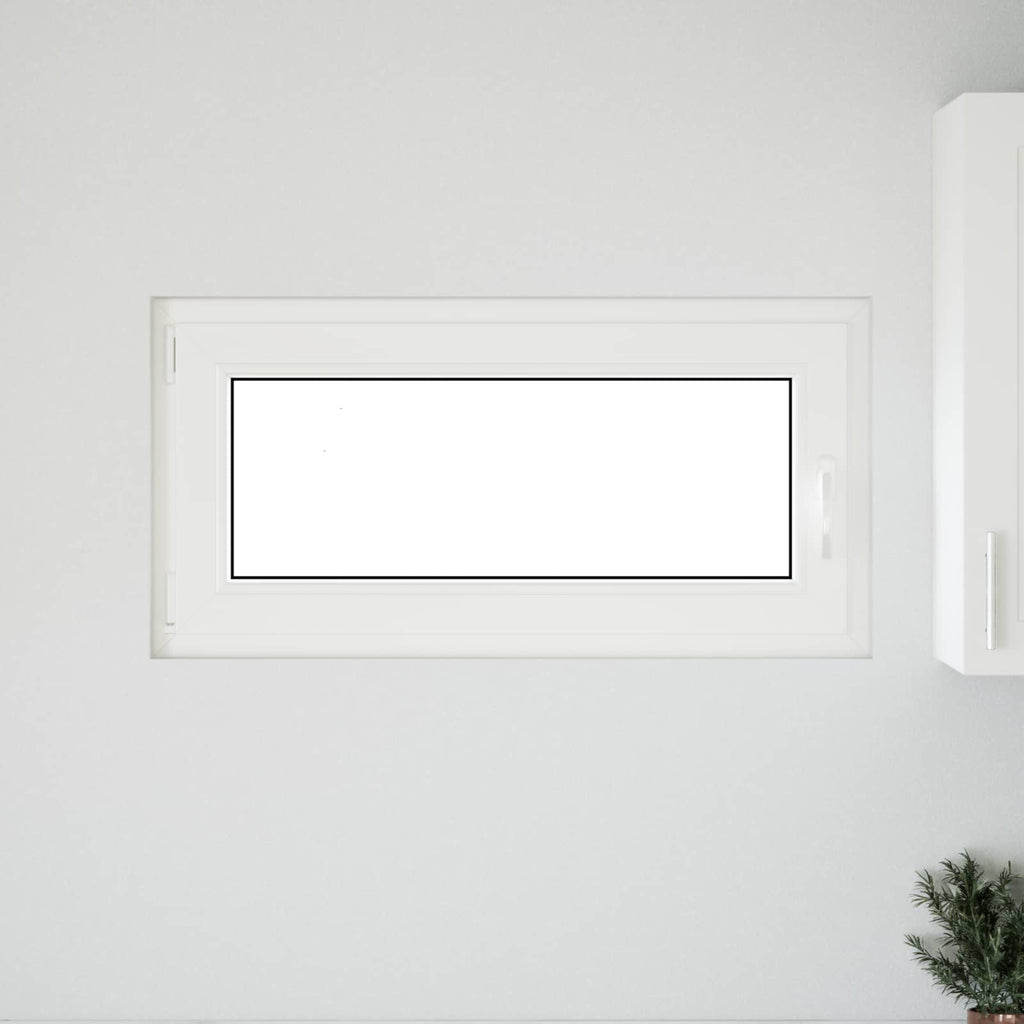 vidaXL Okno piwniczne RISOR 100 x 50 cm PVC i szkło Biały