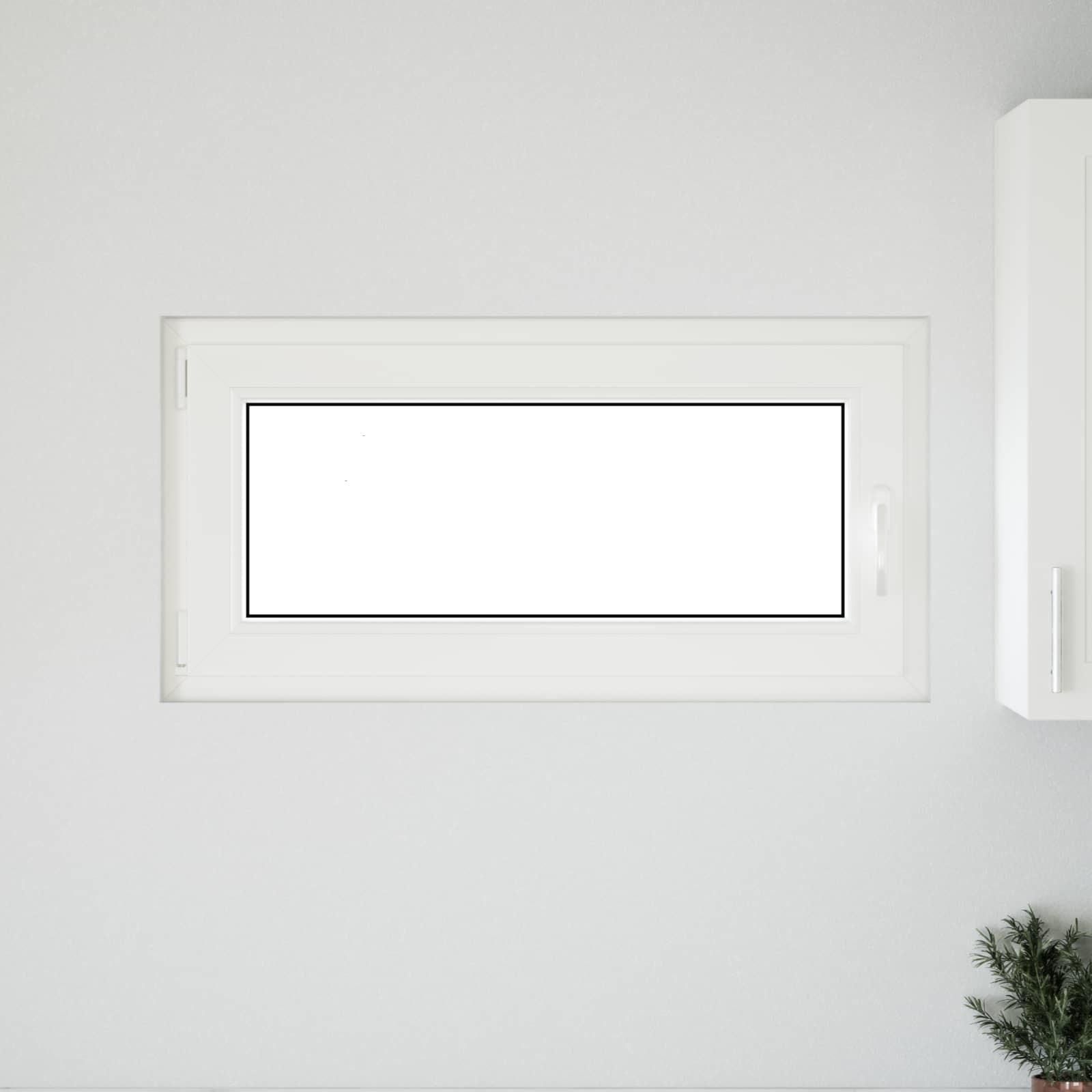 vidaXL Okno piwniczne RISOR 100 x 50 cm PVC i szkło Biały