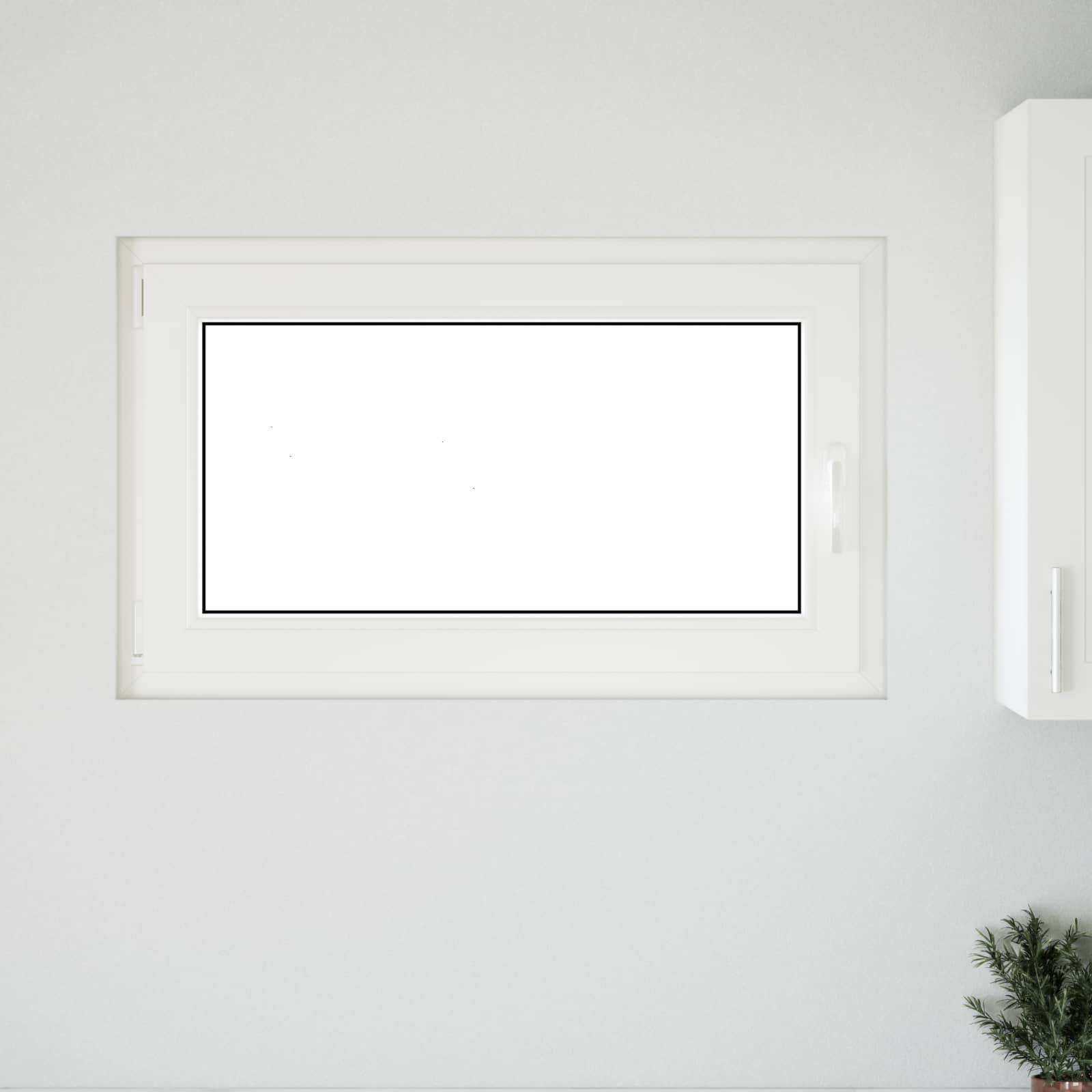 vidaXL Okno piwniczne RISOR 100 x 60 cm PVC i szkło Biały