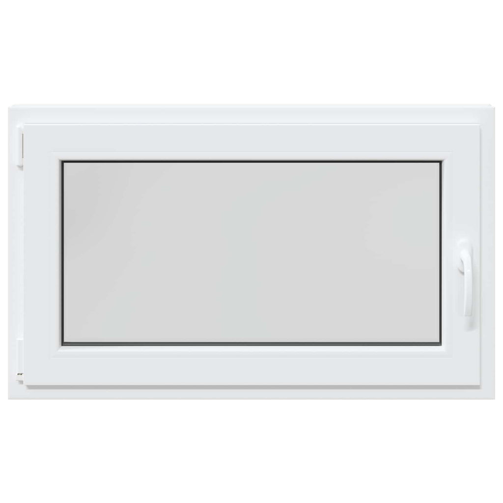 vidaXL Okno piwniczne RISOR 100 x 60 cm PVC i szkło Biały