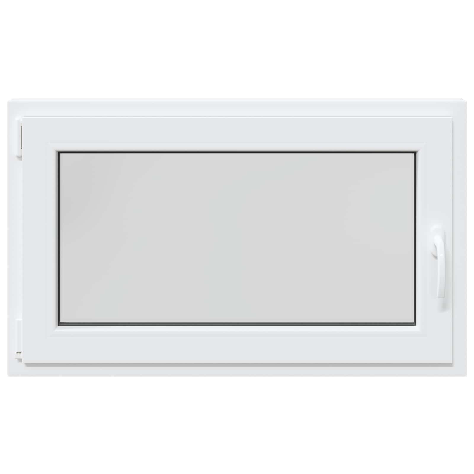 vidaXL Okno piwniczne RISOR 100 x 60 cm PVC i szkło Biały