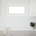 vidaXL Okno piwniczne RISOR 100 x 70 cm PVC i szkło Biały