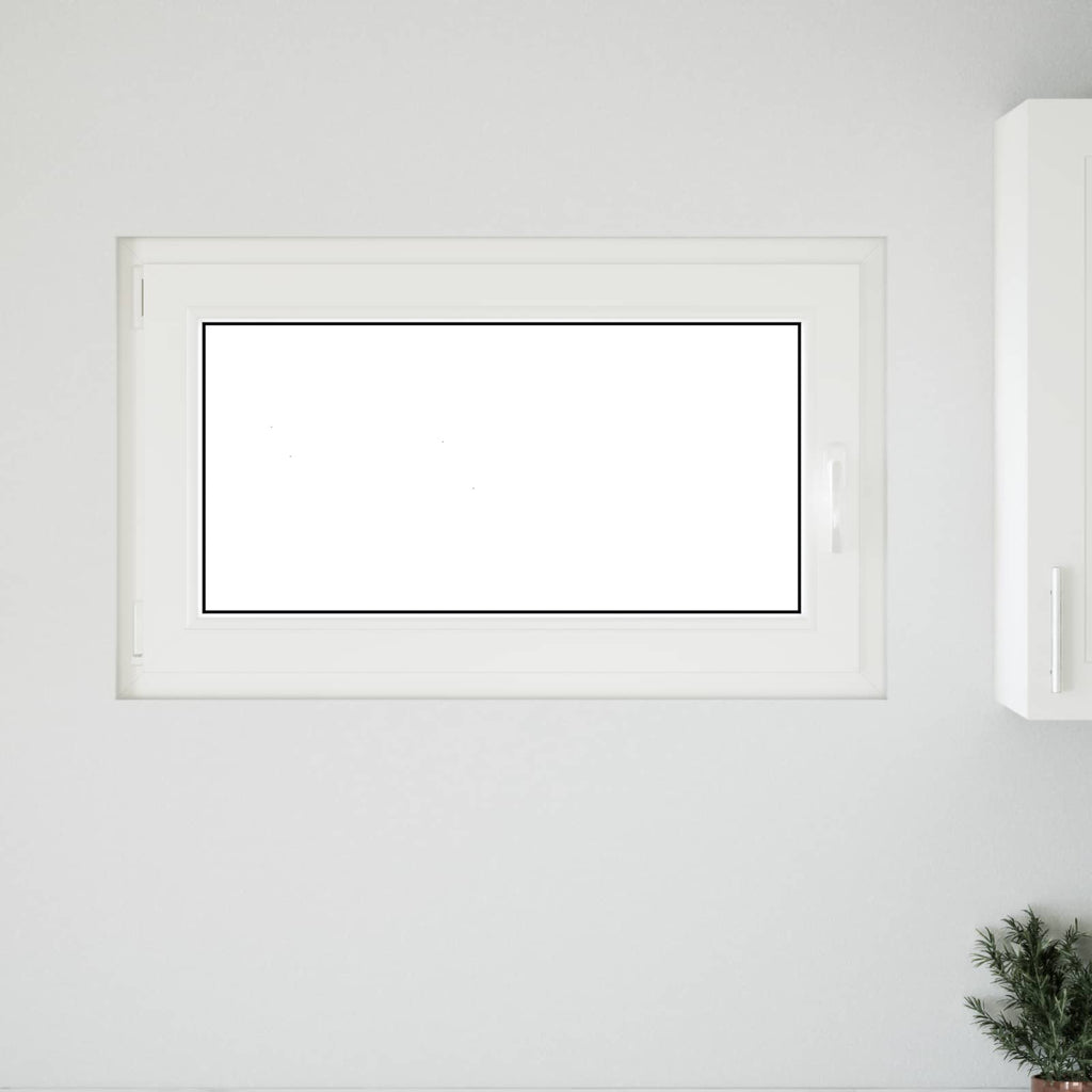 vidaXL Okno piwniczne RISOR 100 x 70 cm PVC i szkło Biały