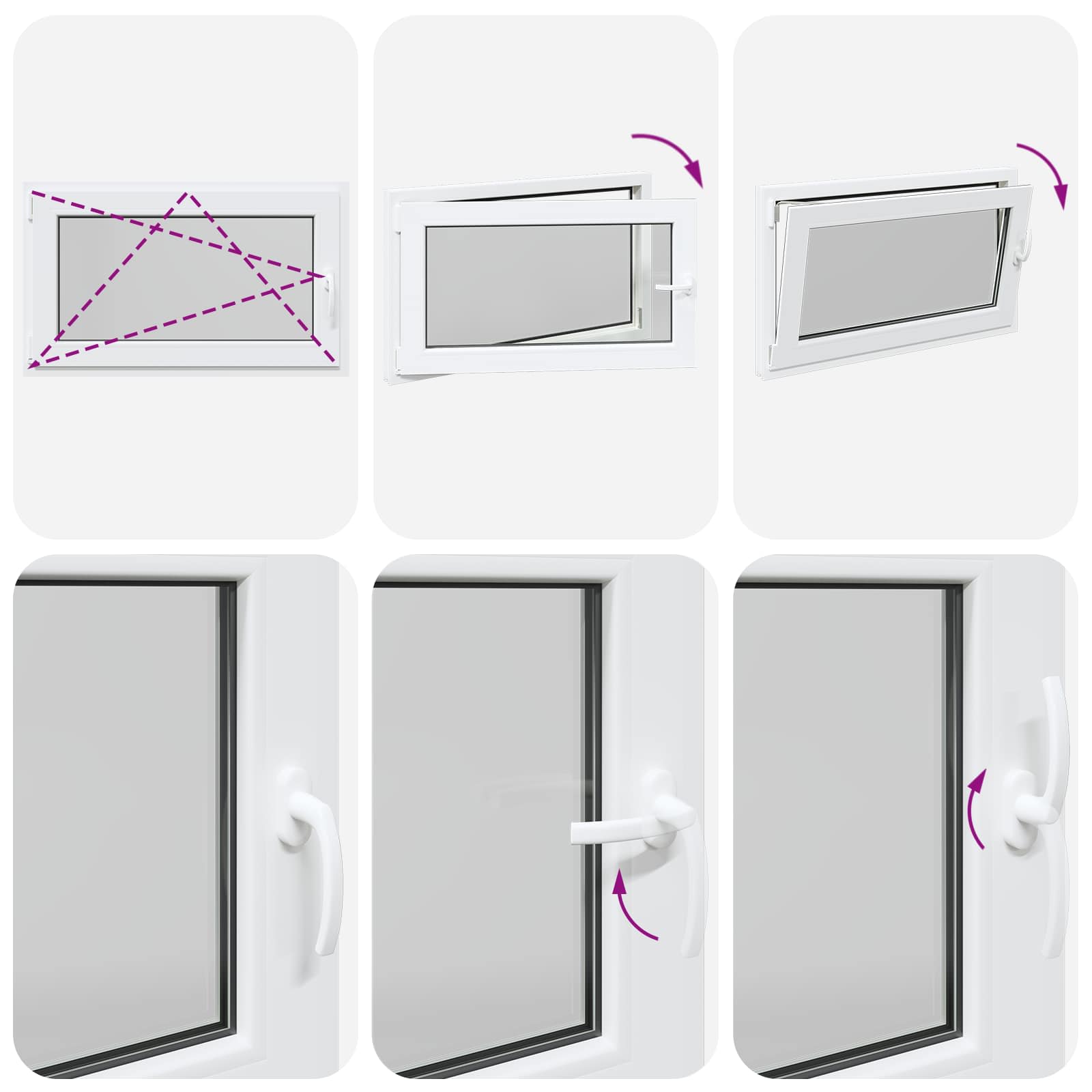 vidaXL Okno piwniczne RISOR 100 x 70 cm PVC i szkło Biały