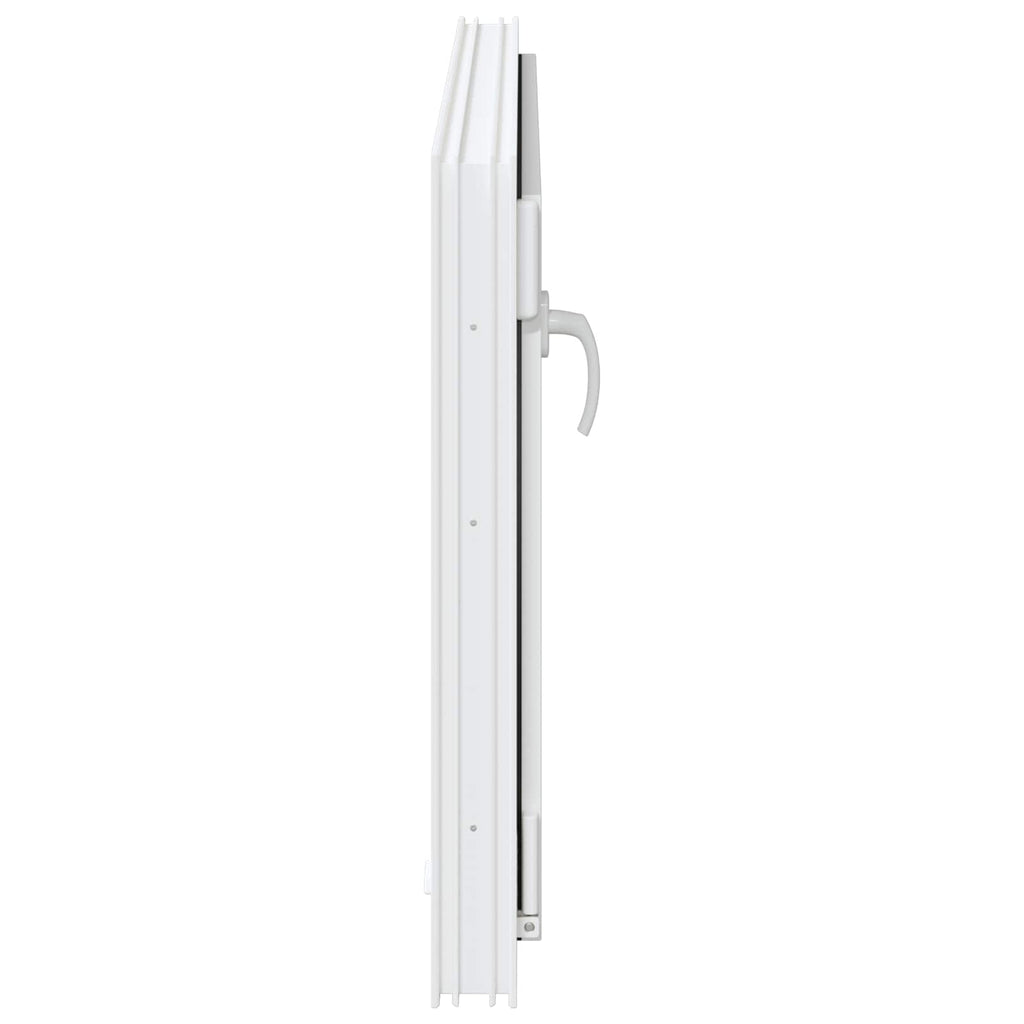 vidaXL Okno piwniczne RISOR 100 x 70 cm PVC i szkło Biały