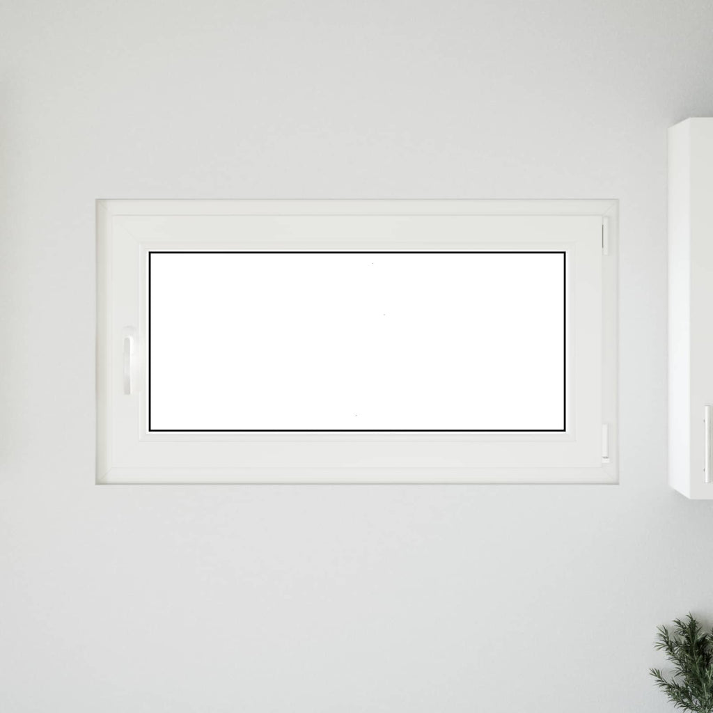 vidaXL Okno piwniczne RISOR 110 x 50 cm PVC i szkło Biały