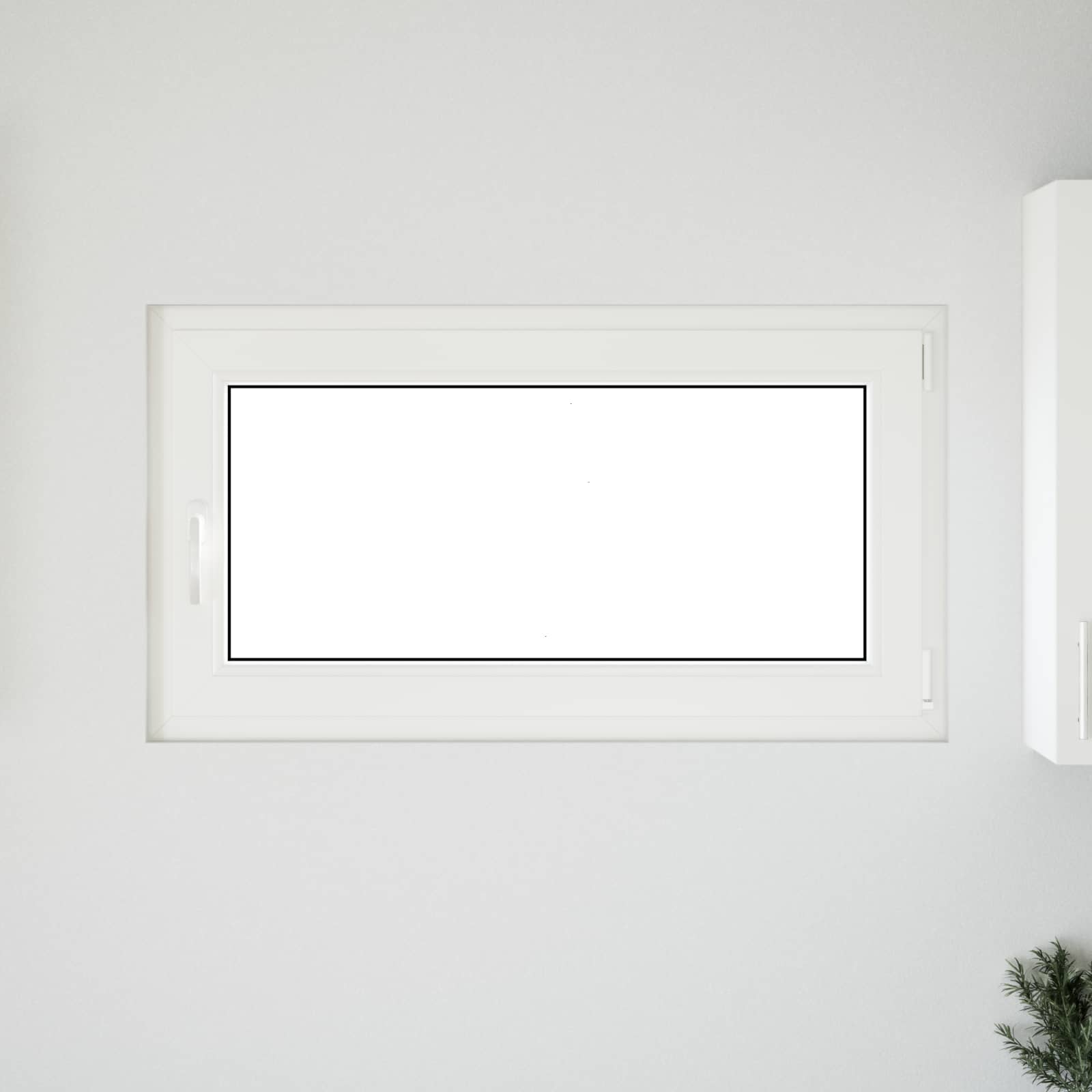 vidaXL Okno piwniczne RISOR 110 x 50 cm PVC i szkło Biały