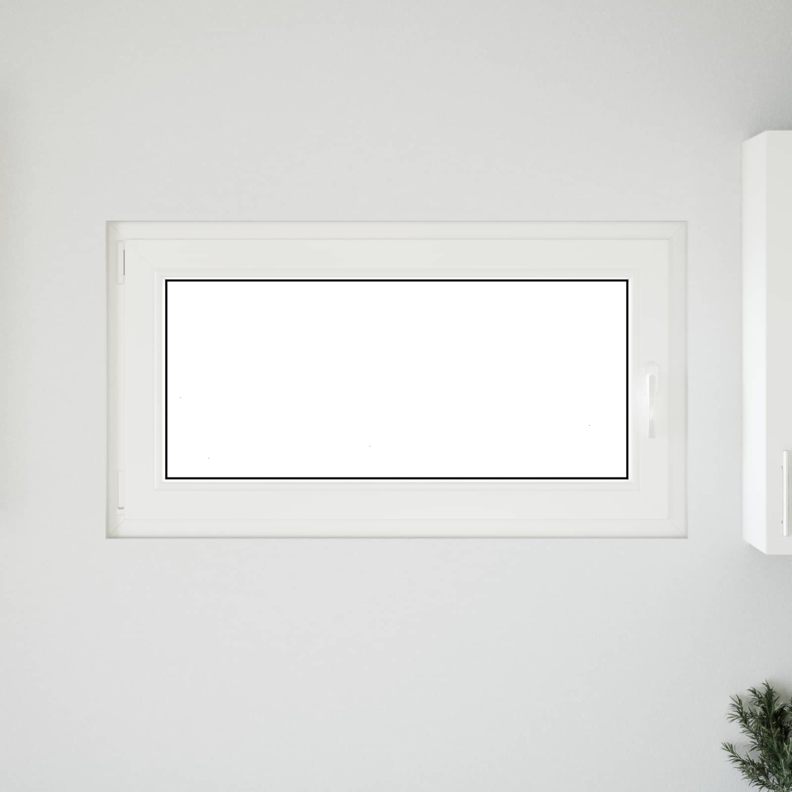 vidaXL Okno piwniczne RISOR 110 x 50 cm PVC i szkło Biały