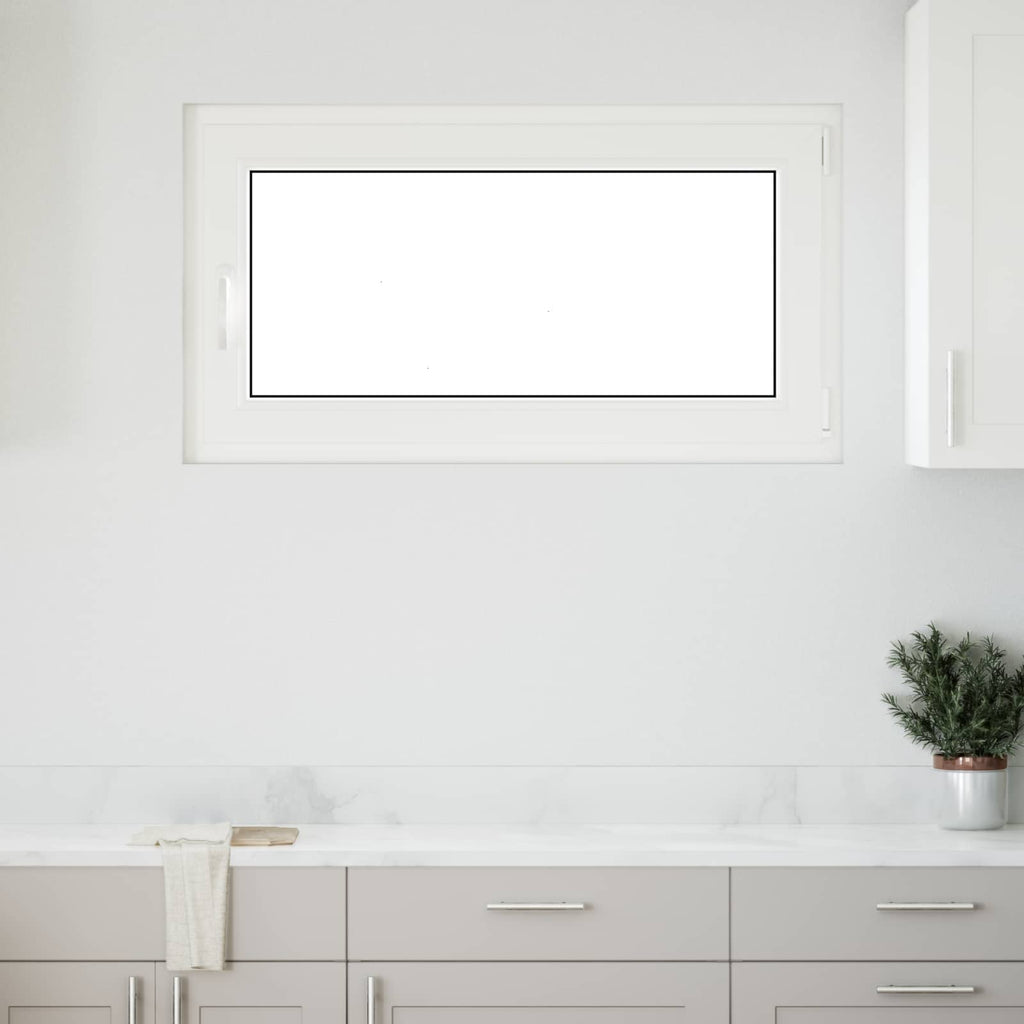 vidaXL Okno piwniczne RISOR 110 x 60 cm PVC i szkło Biały