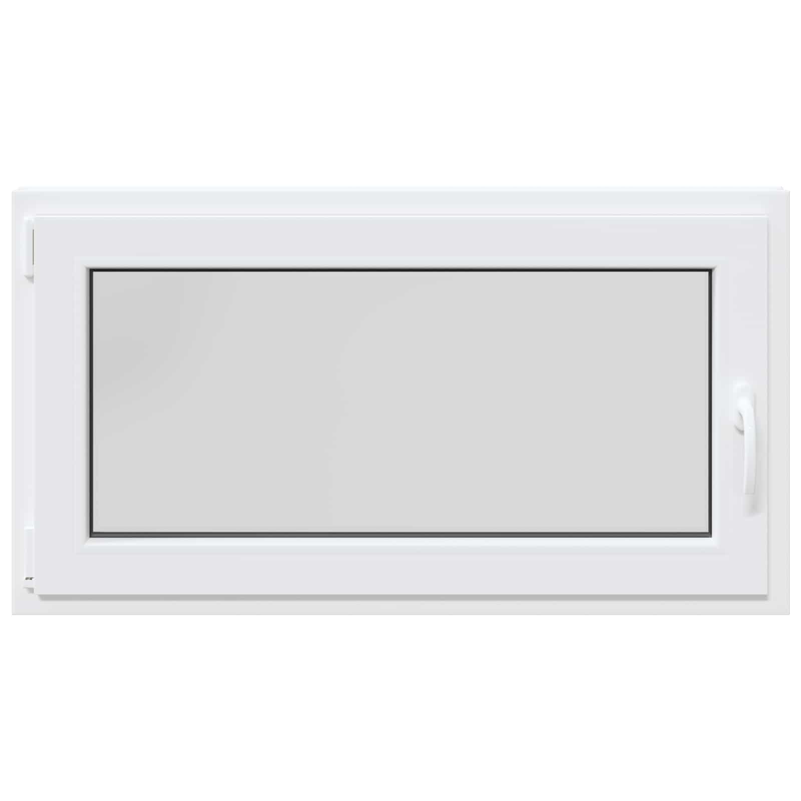 vidaXL Okno piwniczne RISOR 110 x 60 cm PVC i szkło Biały