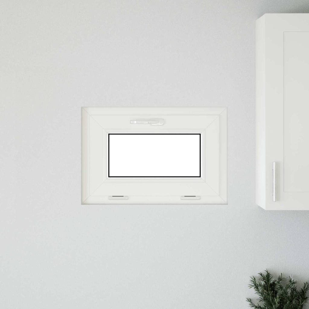 vidaXL Okno piwniczne RISOR 60 x 40 cm PVC i szkło Biały