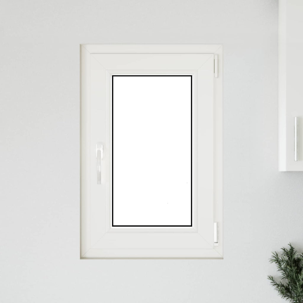 vidaXL Okno piwniczne RISOR 50 x 75 cm PVC i szkło Biały
