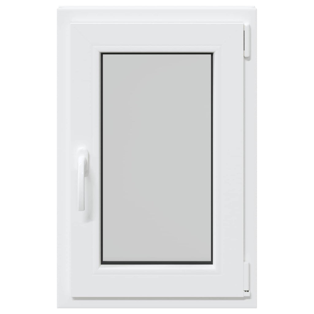 vidaXL Okno piwniczne RISOR 50 x 75 cm PVC i szkło Biały