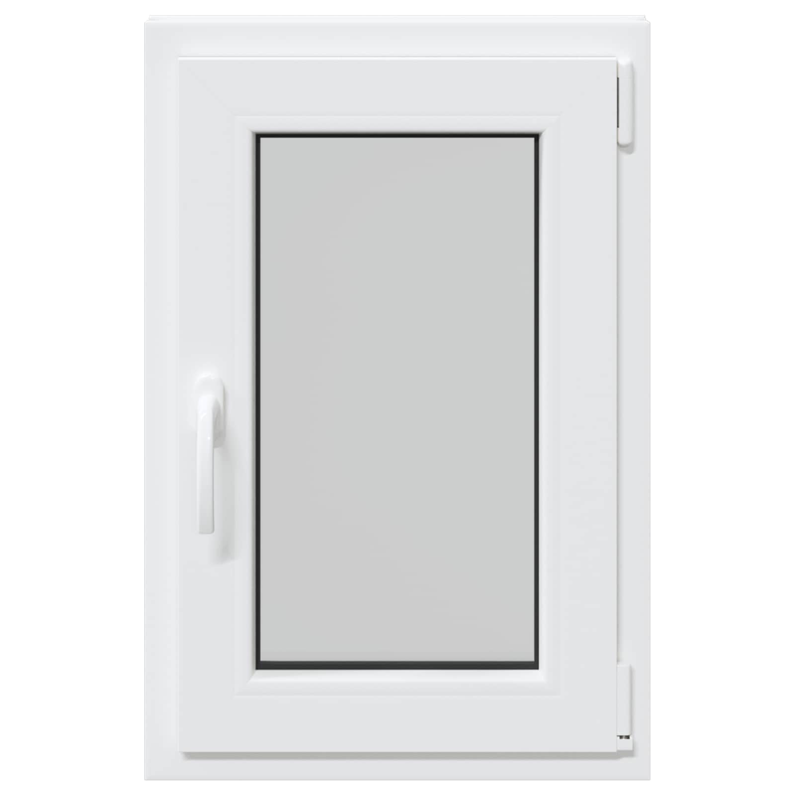 vidaXL Okno piwniczne RISOR 50 x 75 cm PVC i szkło Biały