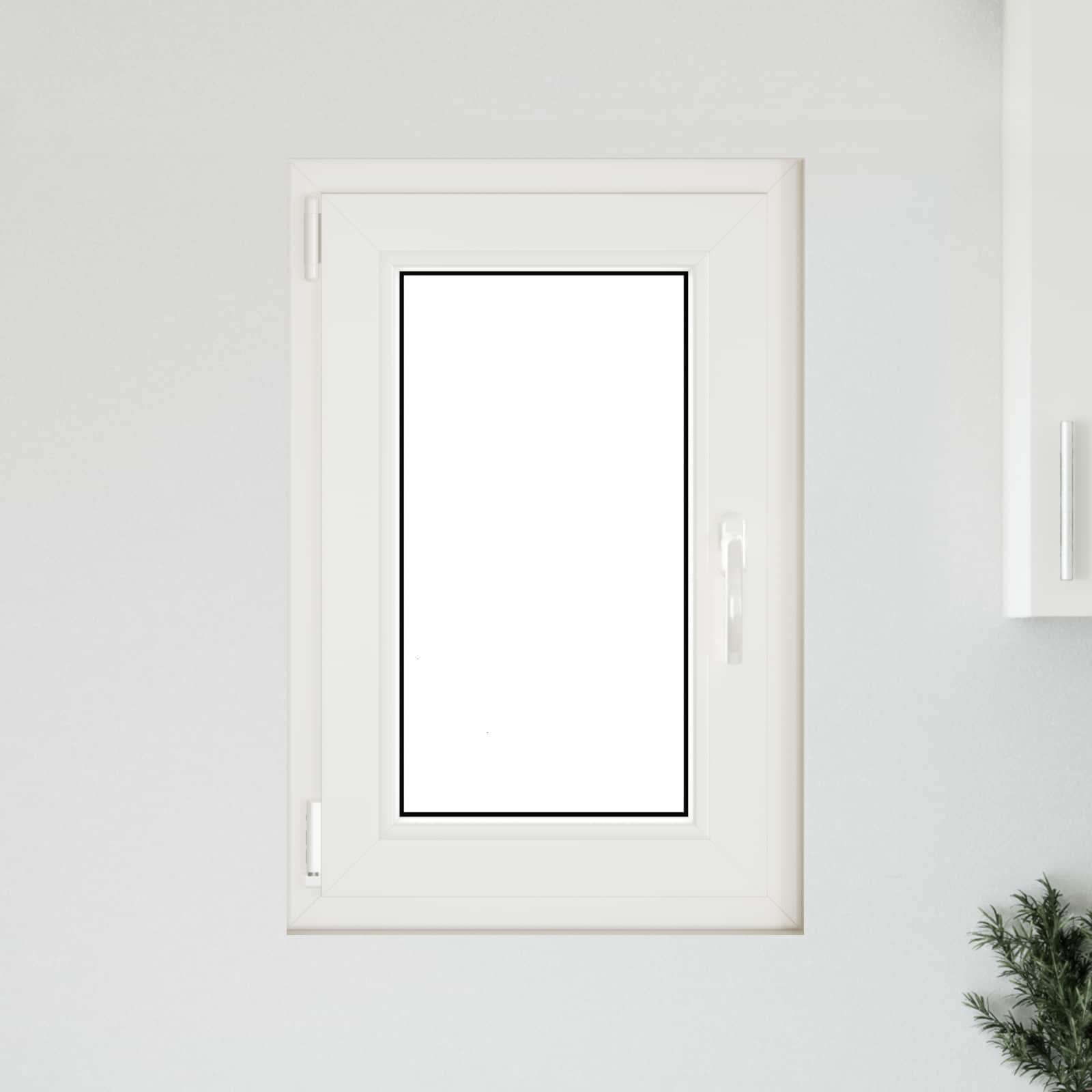 vidaXL Okno piwniczne RISOR 50 x 75 cm PVC i szkło Biały