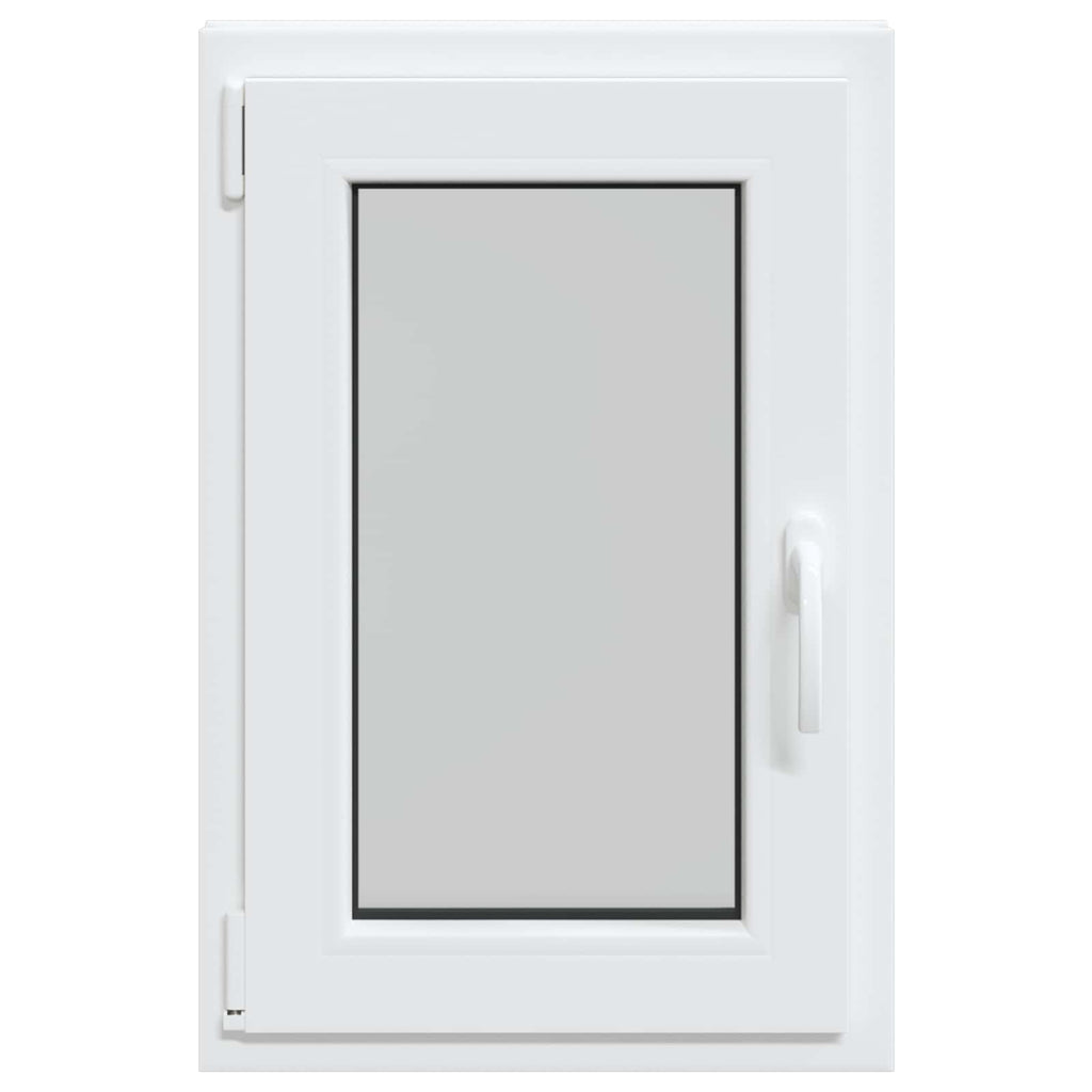 vidaXL Okno piwniczne RISOR 50 x 75 cm PVC i szkło Biały