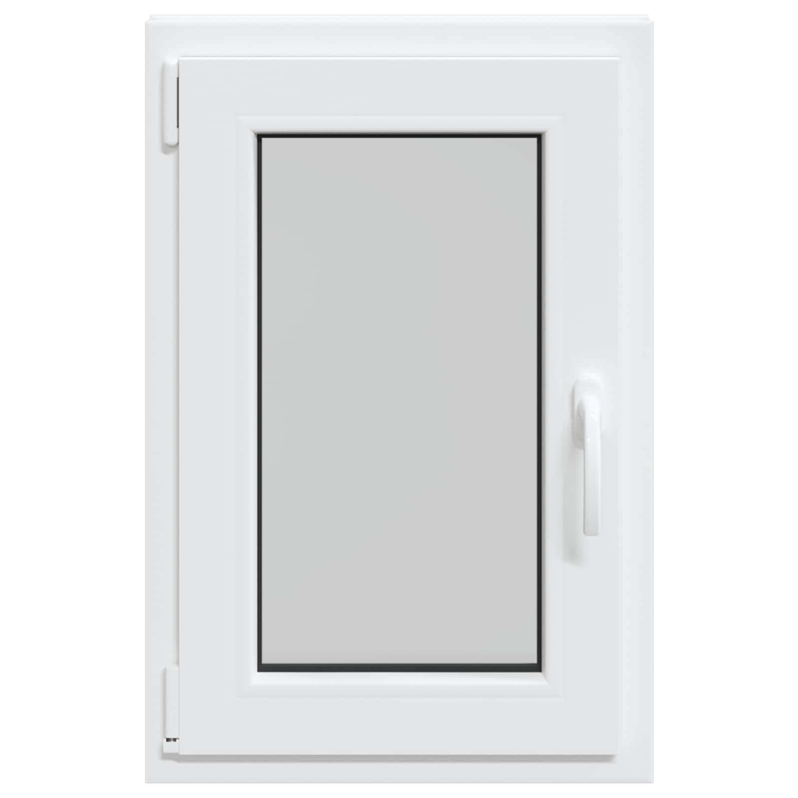 vidaXL Okno piwniczne RISOR 50 x 75 cm PVC i szkło Biały