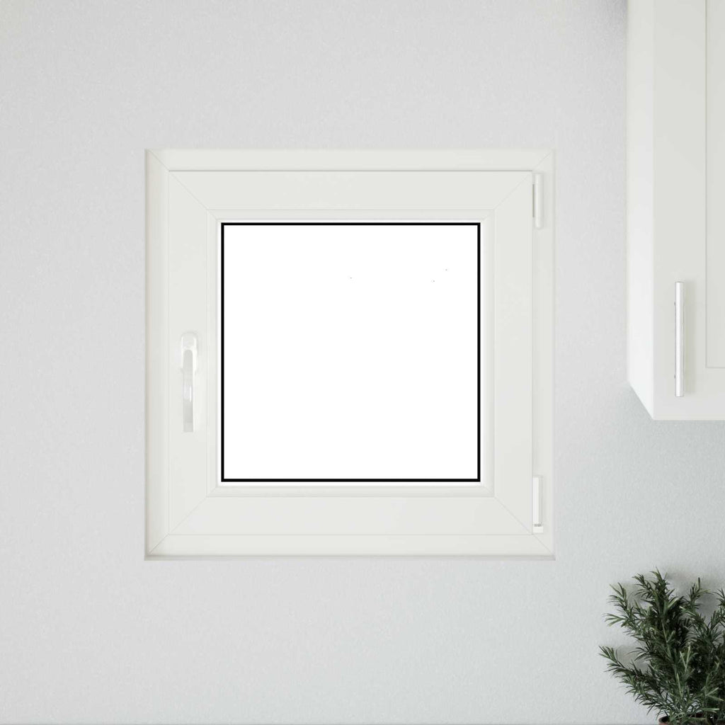 vidaXL Okno piwniczne RISOR 60 x 60 cm PVC i szkło Biały