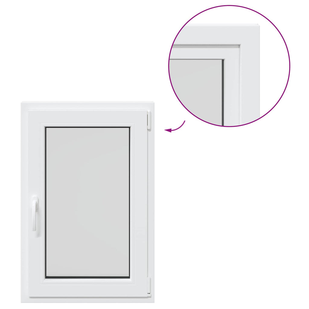 vidaXL Biała wewnętrzna kolor okna piwnicznego RISOR 60 x 80 cm