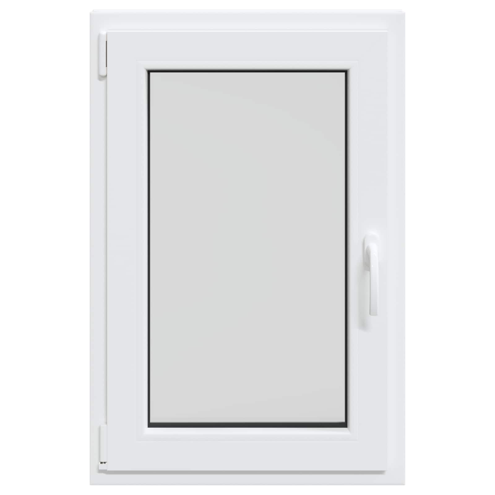 vidaXL Okno piwniczne RISOR 60 x 80 cm PVC i szkło Biały