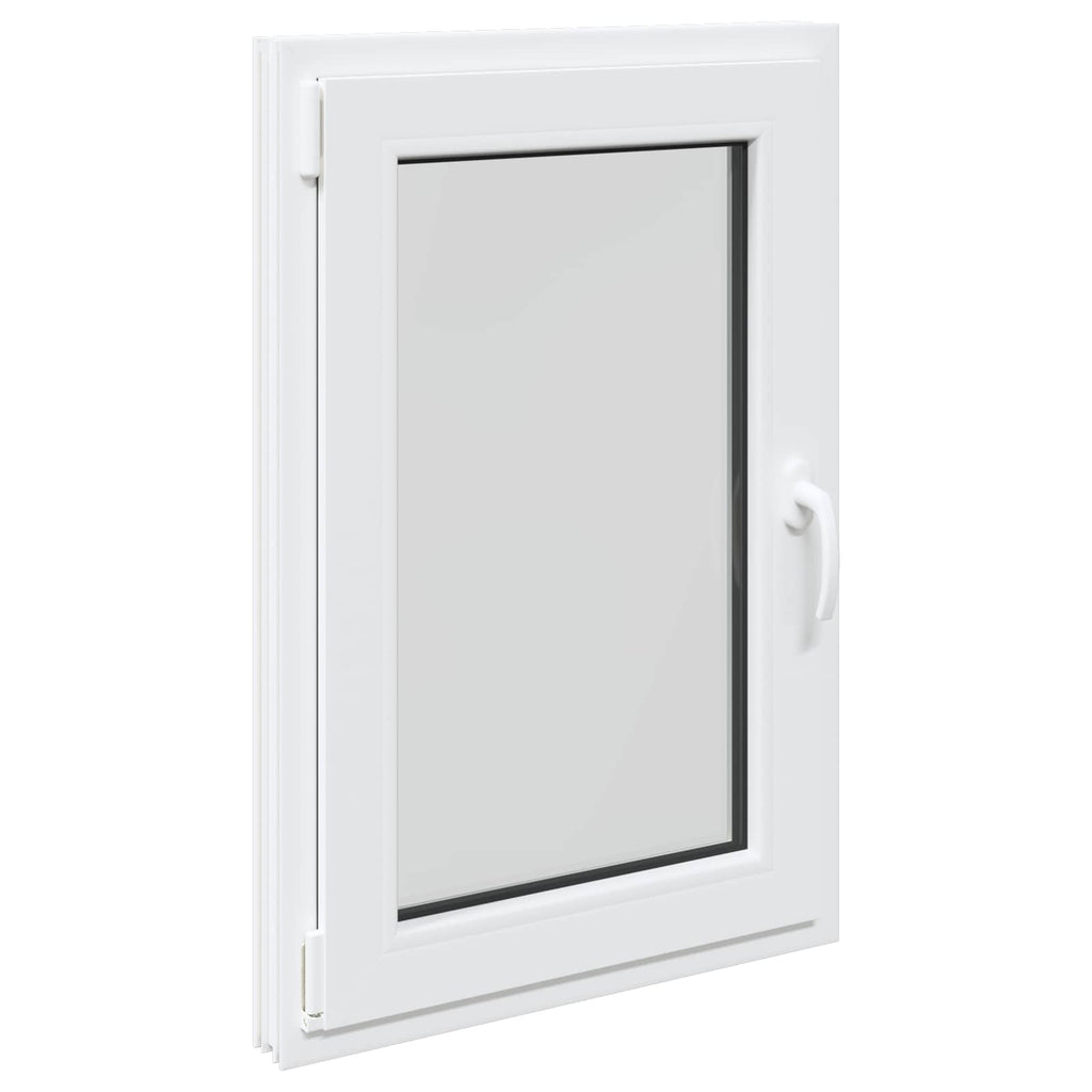 vidaXL Okno piwniczne RISOR 60 x 100 cm PVC i szkło Biały