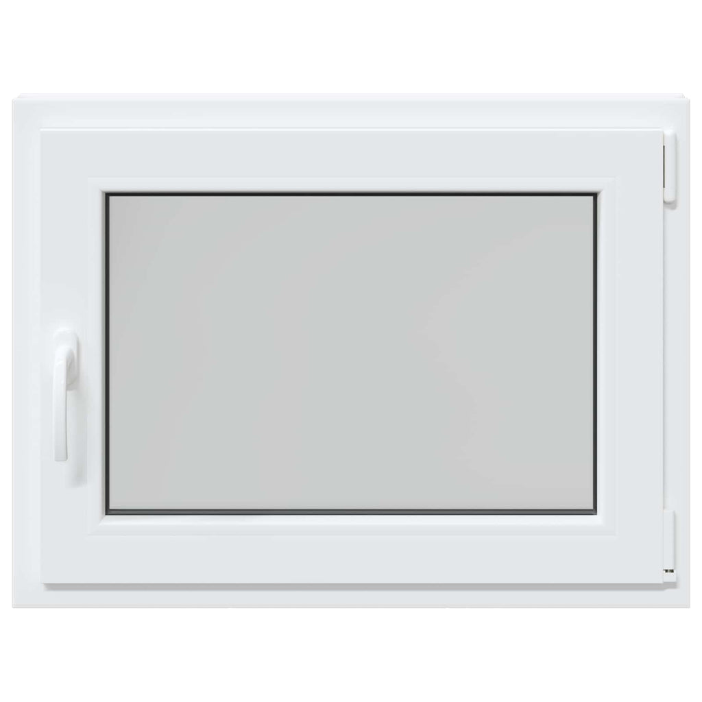 vidaXL Okno piwniczne RISOR 80 x 60 cm PVC i szkło Biały