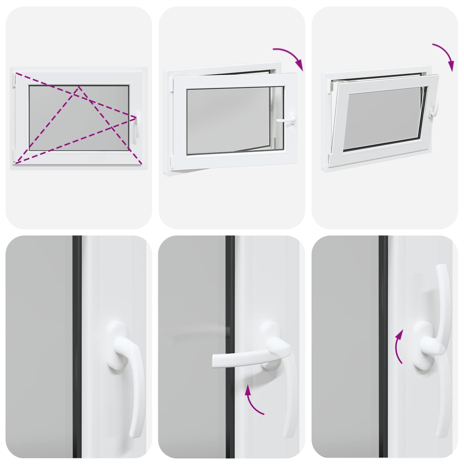 vidaXL Okno piwniczne RISOR 80 x 60 cm PVC i szkło Biały