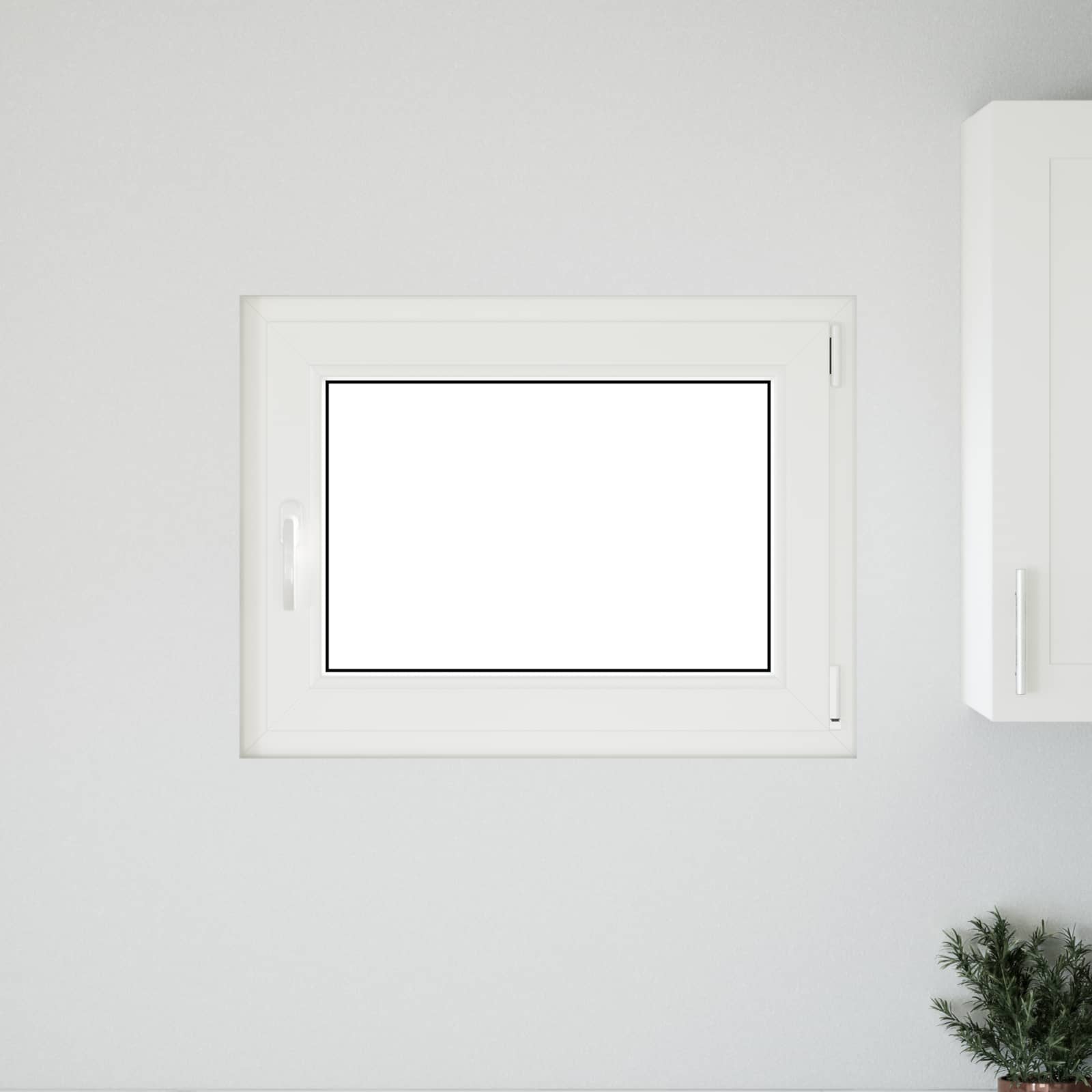 vidaXL Okno piwniczne RISOR 80 x 70 cm PVC i szkło Biały