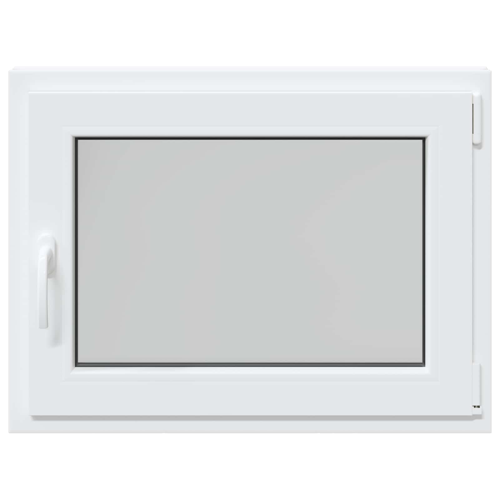 vidaXL Okno piwniczne RISOR 80 x 70 cm PVC i szkło Biały