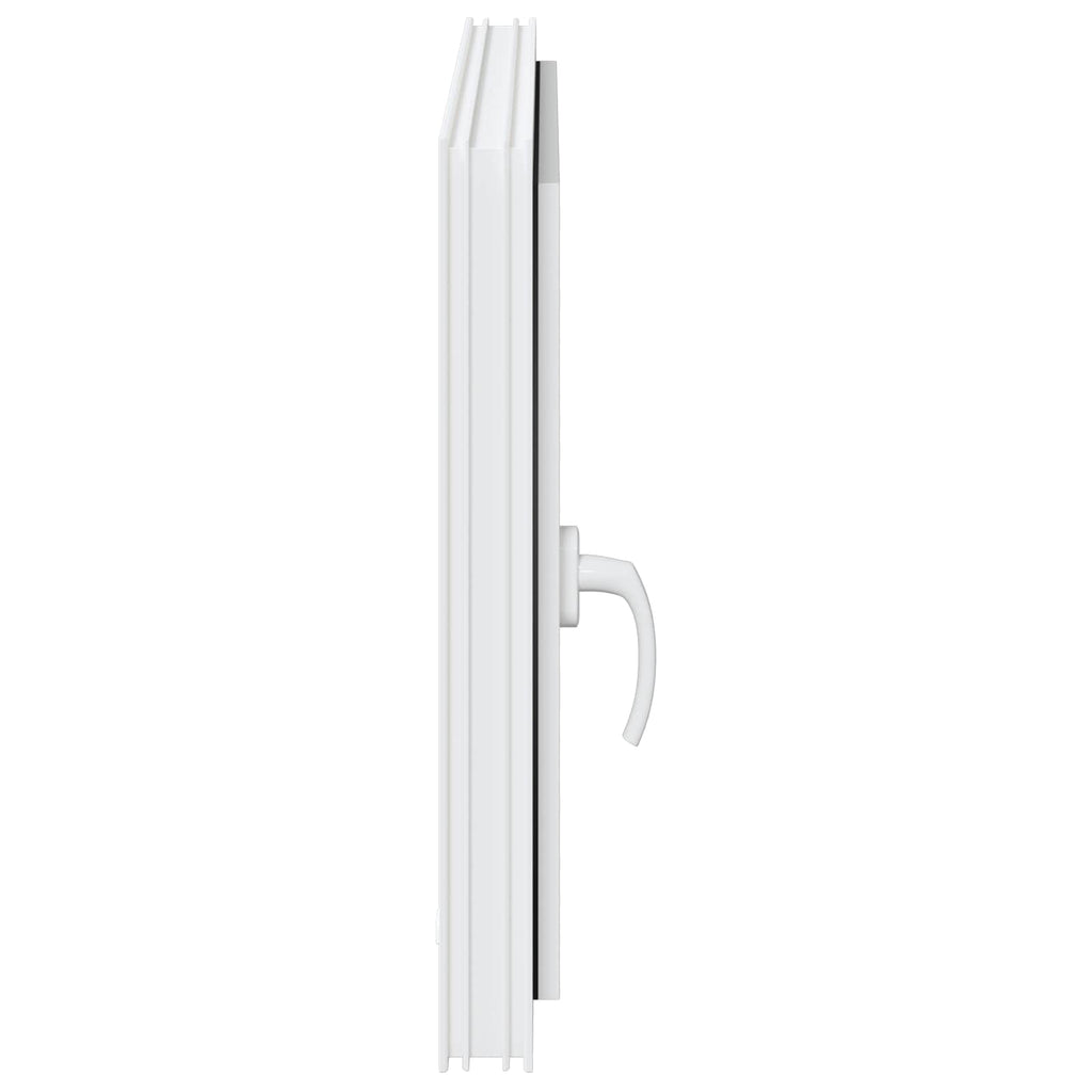 vidaXL Okno piwniczne RISOR 80 x 70 cm PVC i szkło Biały