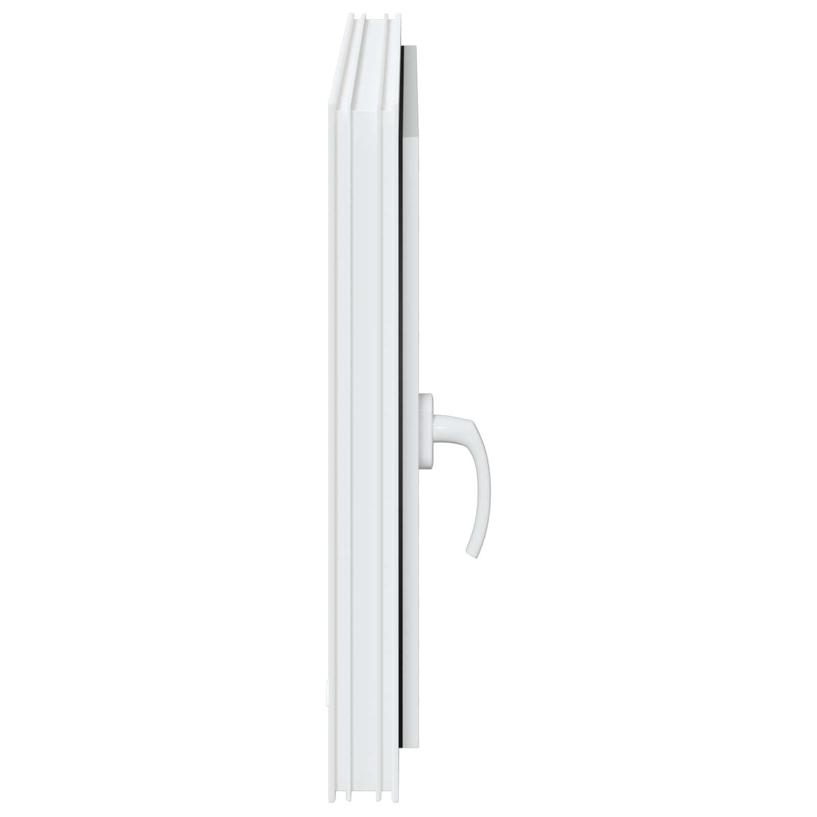vidaXL Okno piwniczne RISOR 80 x 70 cm PVC i szkło Biały