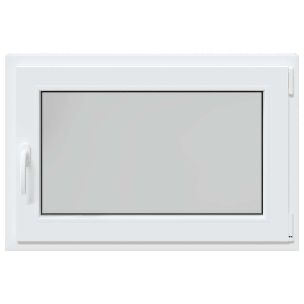 vidaXL Okno piwniczne RISOR 90 x 50 cm PVC i szkło Biały